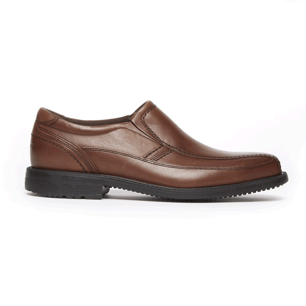 Rockport Mens Style Leader 2 Bike Toe - Slip-On Brown - SYT682390